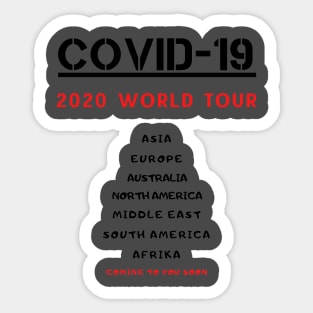 Covid-19 world tour Sticker